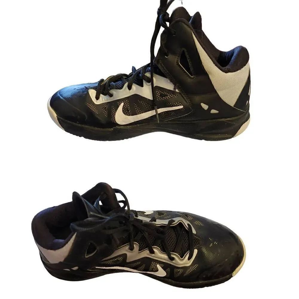 NIKE Black Basketball Shoes Sz 9.5 Men ZOOM Style Size 8